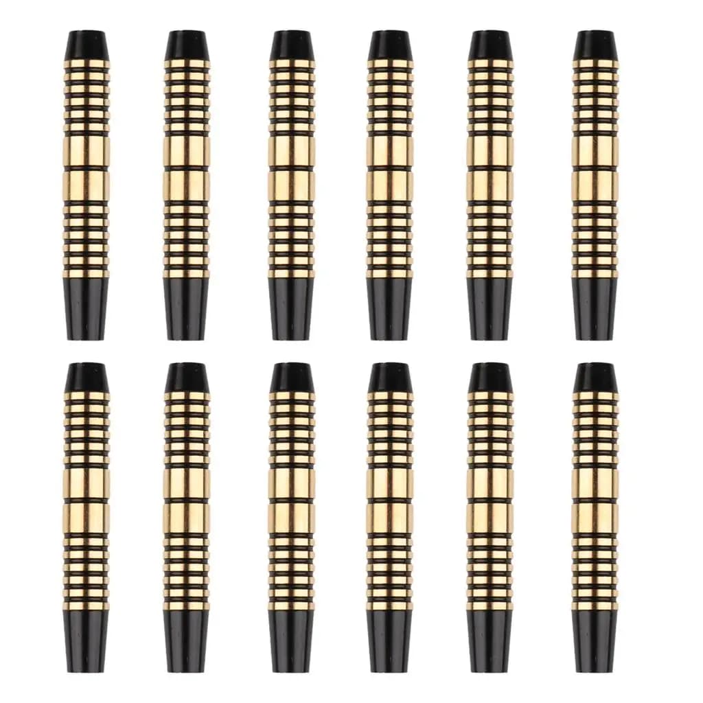 Set di barili per freccette in ottone 12 pezzi Freccette Aste con punta in metallo Canna lunga Accessori per freccette professionali per freccette con punta in acciaio
