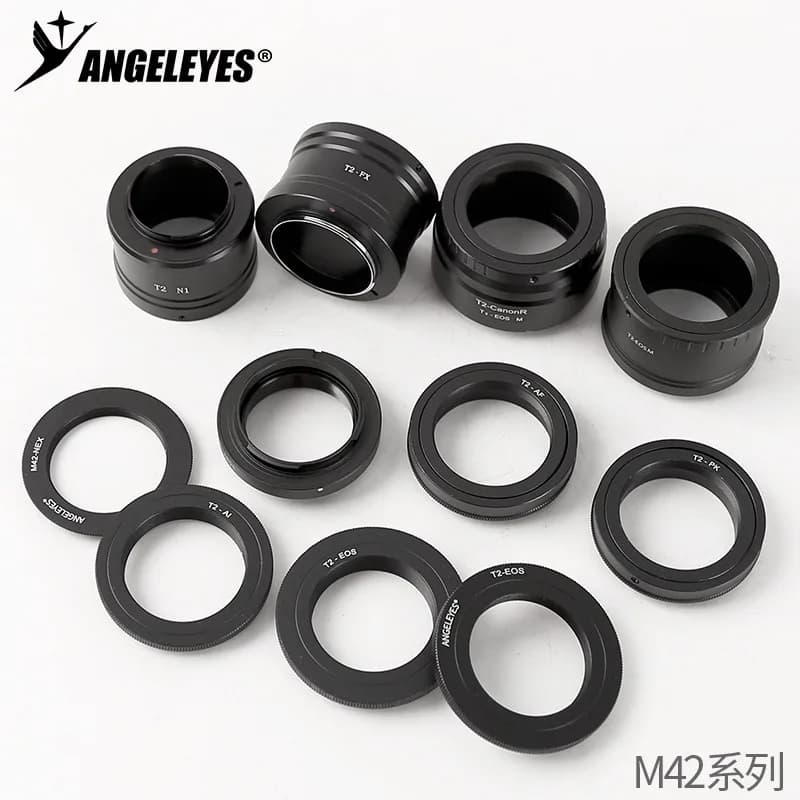 Anello Adattatore DSLR Angeleyes per Fotocamere Mirrorless con Attacco M42, Accessori per Telescopi Canon, Nikon, Sony, Pentax, Fuji