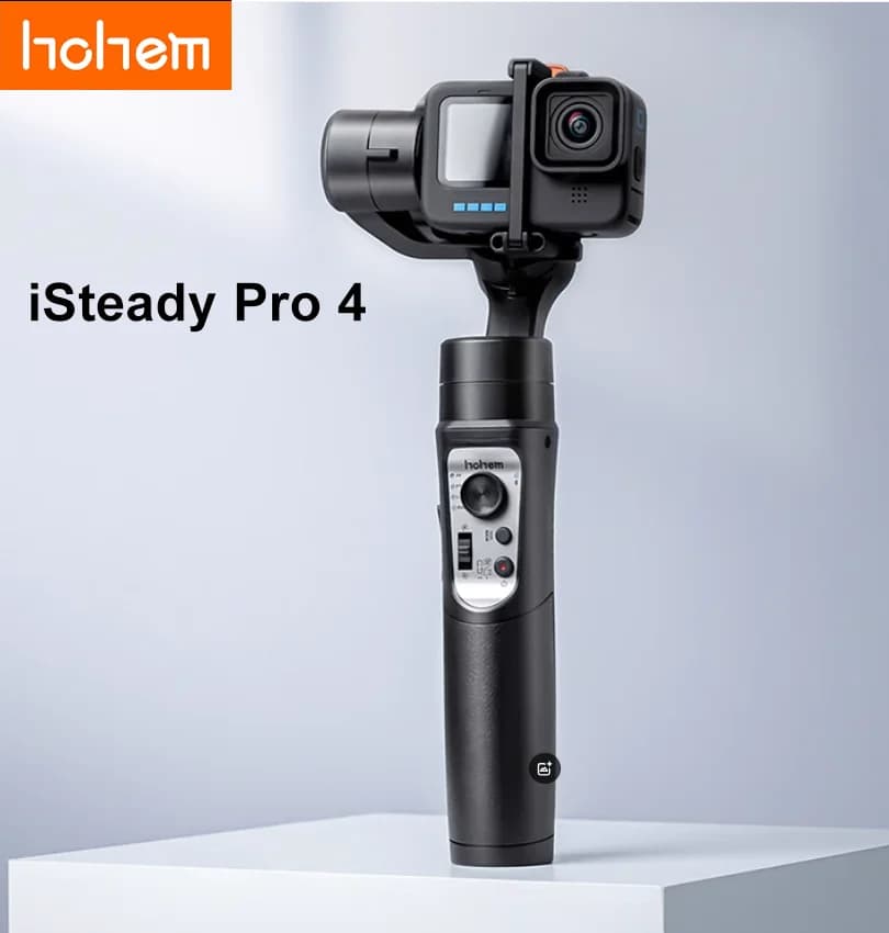 Hohem iSteady Pro 4 3-axis Gimbal for GoPro 13/12/11/10 DJI Action 3 OSMO Insta360 One R Portable action room stabilizer