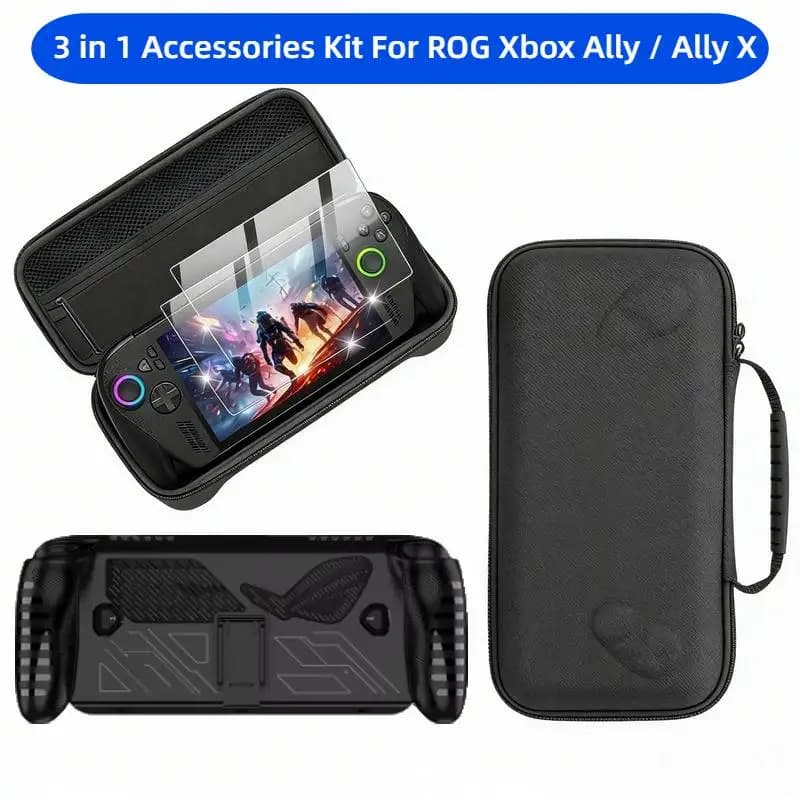 Set di accessori 3 in 1 per ROG Xbox Ally / Ally X Custodia protettiva da viaggio con protezione per lo schermo e borsa per il trasporto