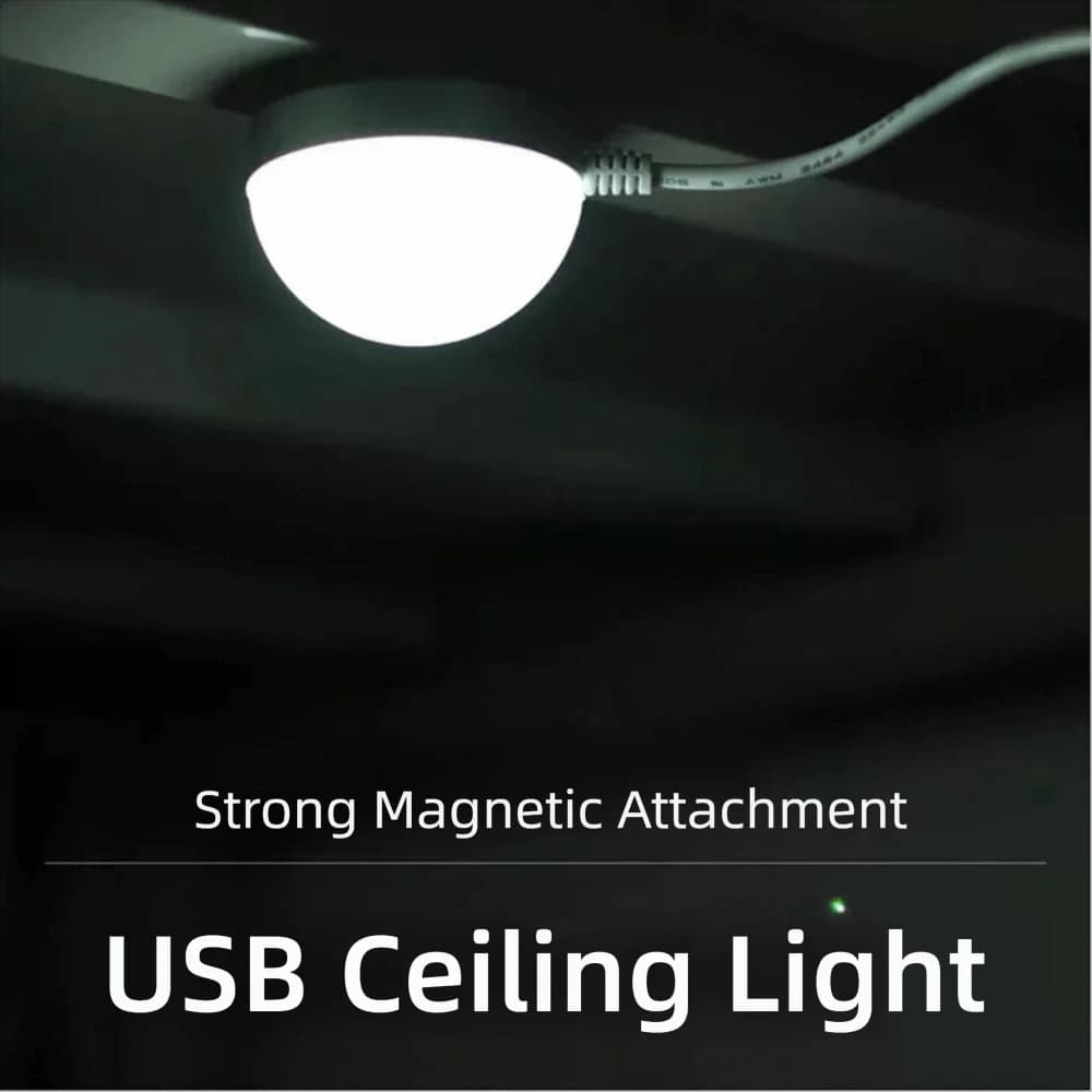 Nuova Lampada Notturna Mini da 3W 5W con Cavo USB da 1,5m e Interruttore, Lampada Magnetica LED Portatile da Scrivania per Camera da Letto