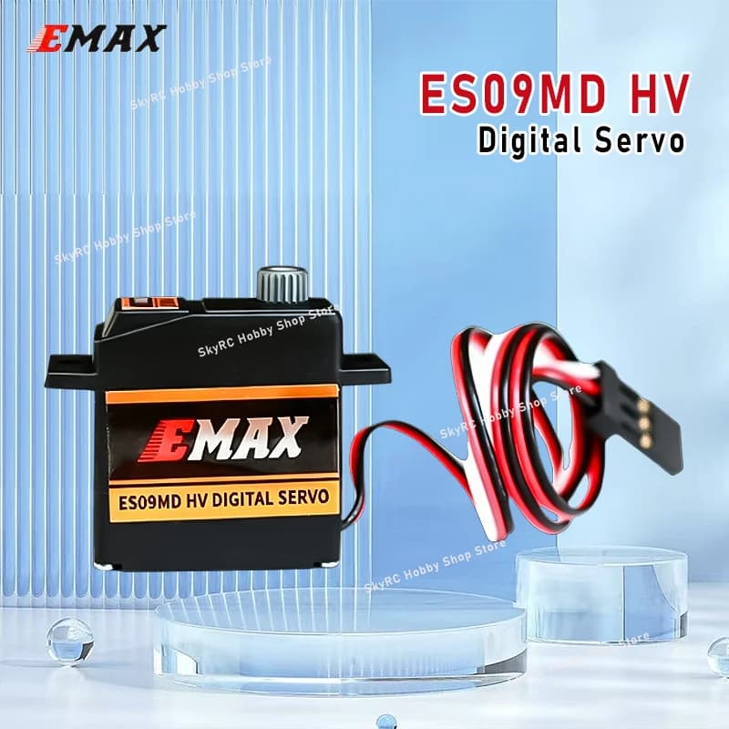 EMAX ES09MD HV 6-8.4V Servo Digitale con Ingranaggi in Metallo Multiuso per Aeromodelli RC FPV, Elicotteri, Camion, Barche, Auto e Parti Fai-da-Te