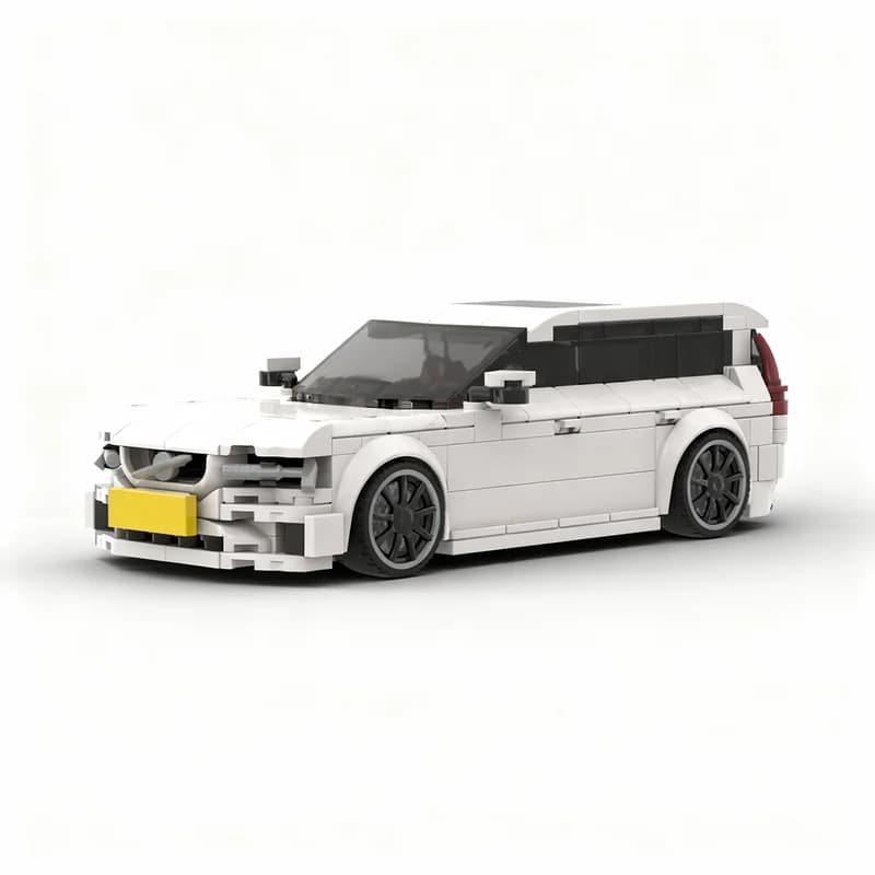 Set di Costruzioni MOC Volvo T8 Polestar White City Champions, 401 Pezzi, Giocattolo Creativo Fai-da-Te, Regalo di Natale