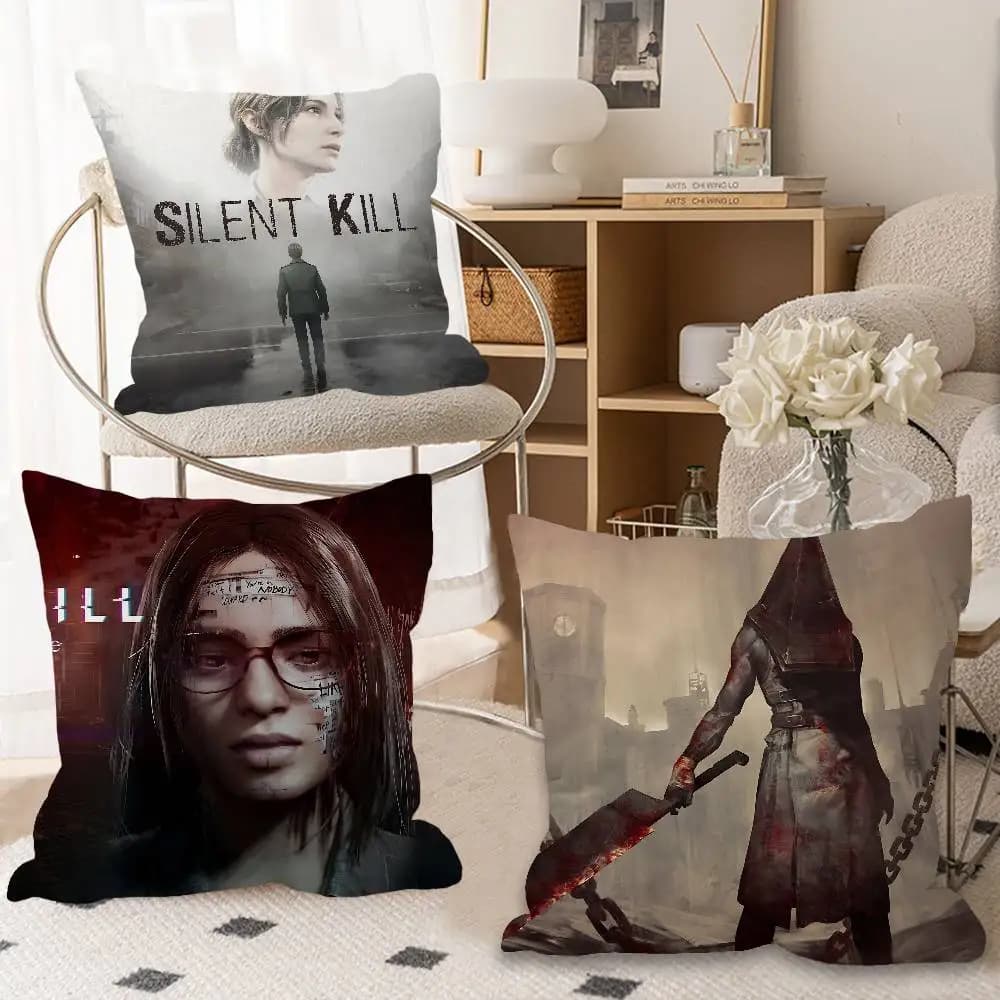 Fodera per cuscino decorativa Hot Classic Silent Hill Game, federa per cuscino decorativa per divano e casa