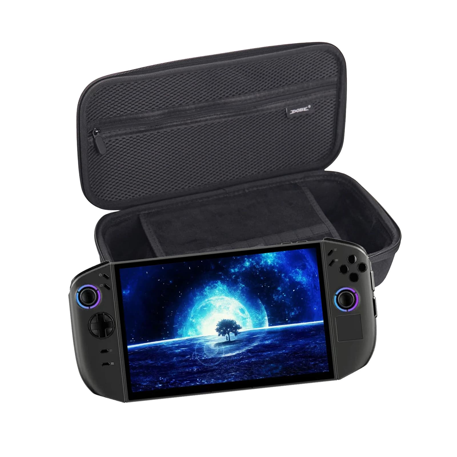 EVA Carrying Case with Mesh Pockets Splashproof Storage Bag Scratchproof Box Storage Bag for Legion Go 1&2 Game Console