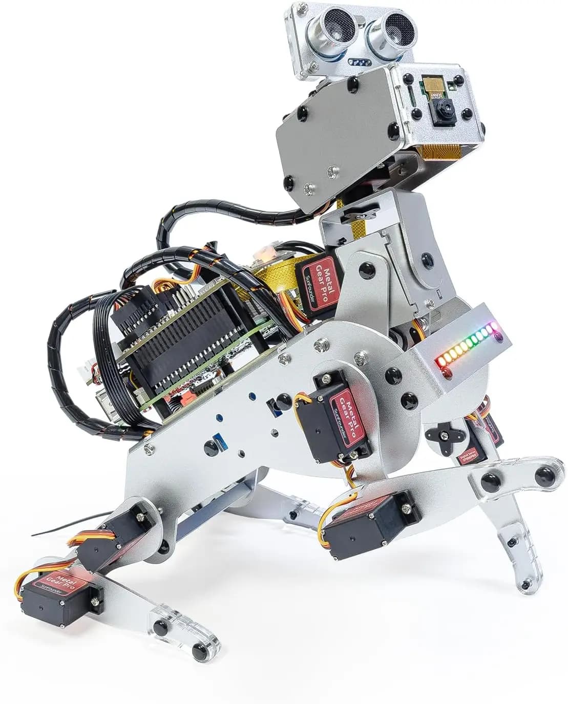 Kit Robot Cane AI per Raspberry Pi con Riconoscimento Vocale e Video, Controllo App, Programmazione Python