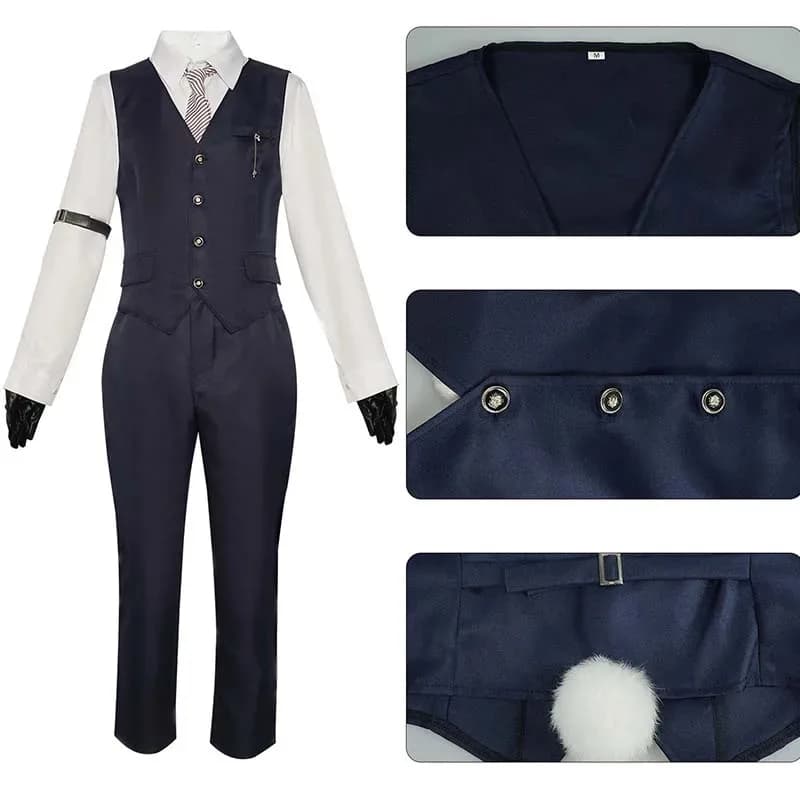 Costume cosplay Uniforme di carnevale per adulti Gioco Love and Deepspacee Xavier Outfit per la festa di Halloween in maschera (blu navy) s; 3'v,6.