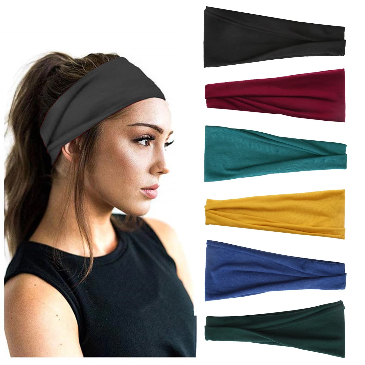 Fasce elastiche sportive per uomo Donna Fasce per capelli per corsa Fasce per sport all'aria aperta Accessori per capelli antiscivolo