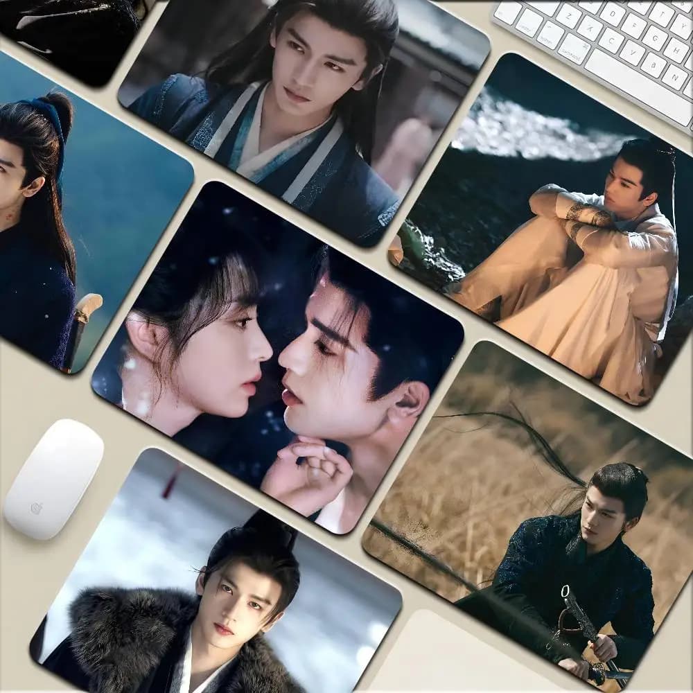 Chasing Jade Zhang Linghe Tian Xiwei Mousepad Small LockEdge Mouse Pad For Gamers Computer Desk Pad Rectangular Anti-slip Rubber