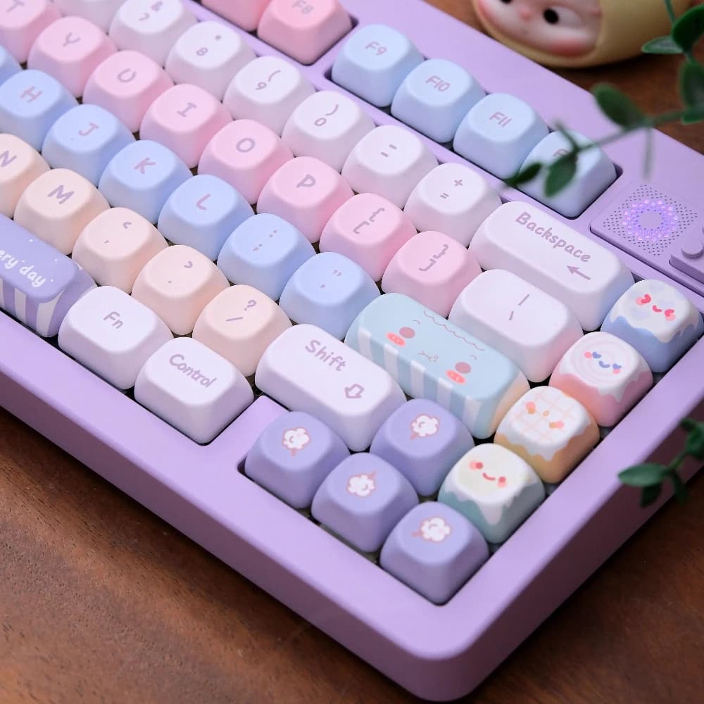 Coreano/Giapponese/Inglese Candy Keycap MOA/Cherry Profilo PBT Sublimazione Colorato Carino Copritasti per MX Swith Tastiera Meccanica
