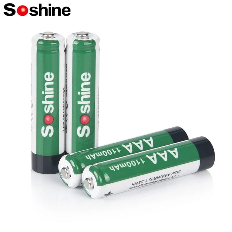 Soshine AAA 1100mAh NIMH batterie ricaricabili 1.2V Nimh 3A batteria per luce solare controllo del gioco sveglia fotocamera digitale giocattolo