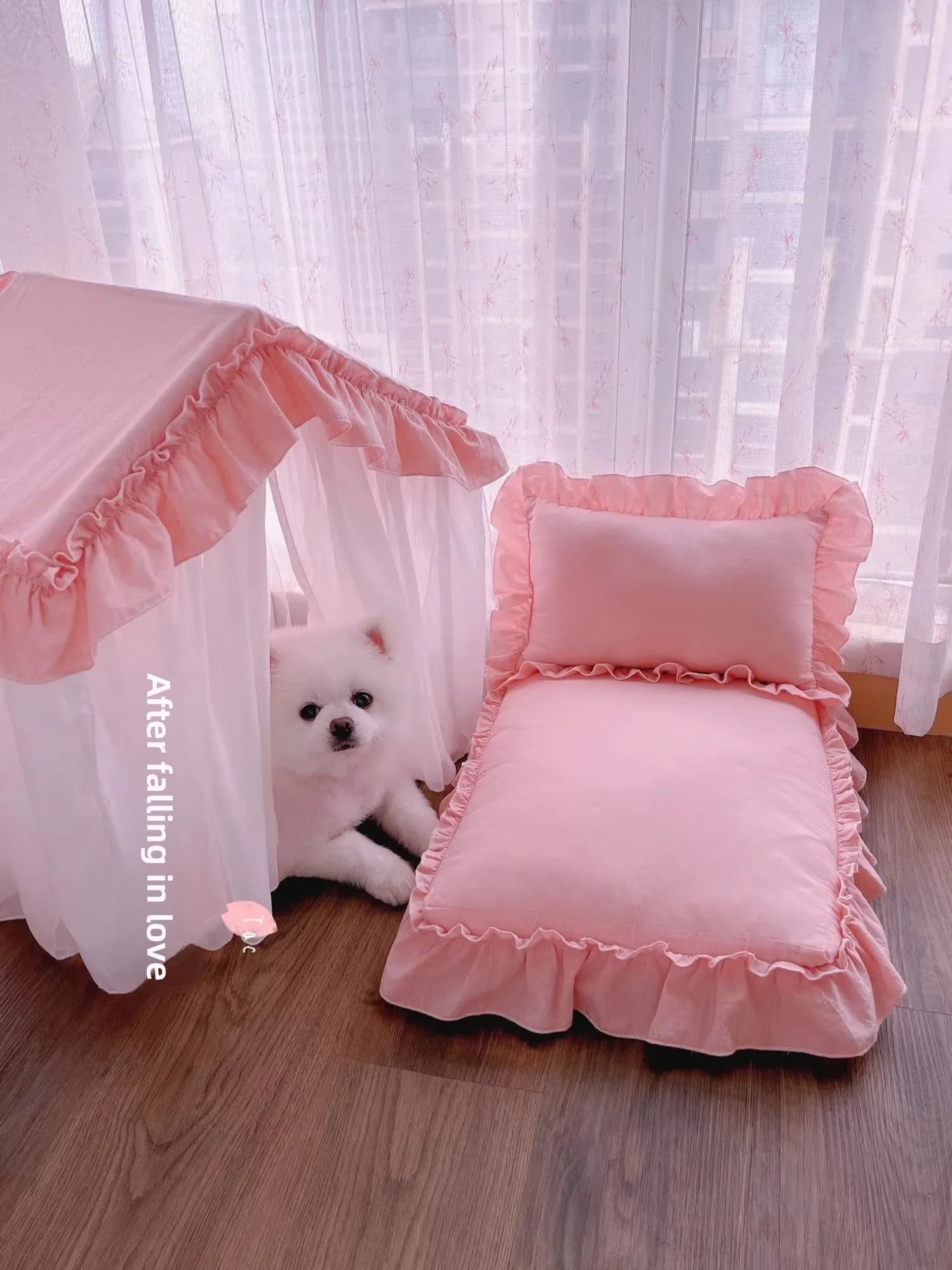 Cuccia per Cani Stile Principessa, Letto Caldo e Accogliente, Sfoderabile e Lavabile, per Cani di Piccola Taglia, Design Carino per Tutte le Stagioni