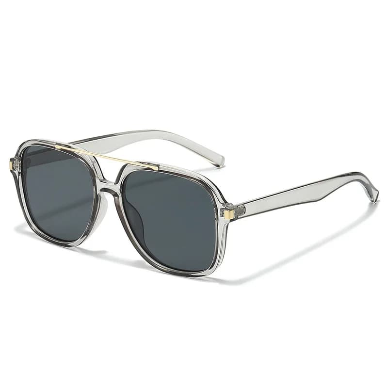 Designer Large Square Sunglasses Men Women UV400 Sun Screen Protection Pilot Aviation Double Beam Travel Beach Shades