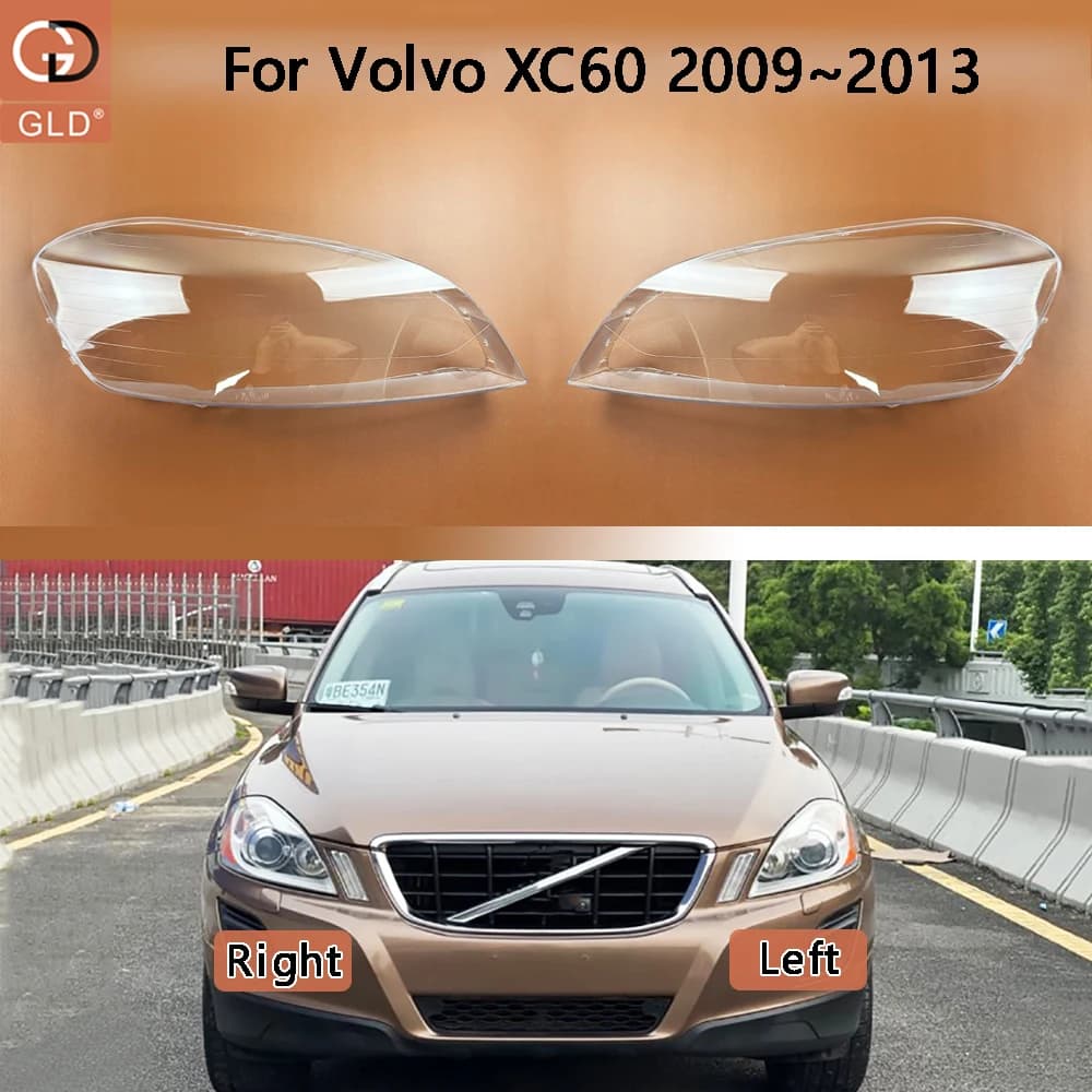 Per Volvo XC60 2009 2010 2011 2012 2013 Faro Copertura Trasparente Paralume Borsette Lente Plexiglass Sostituire Paralume Originale