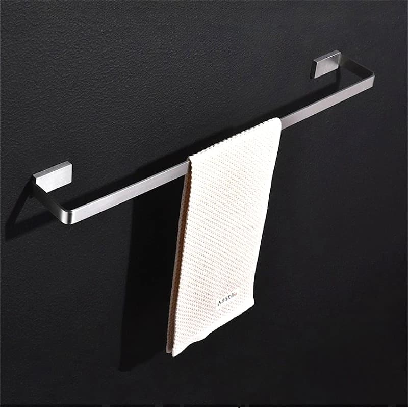 Portasciugamani da Parete per Bagno Senza Foratura, Supporto per Asciugamani in Acciaio Inossidabile, Accessori Durevoli per il Bagno