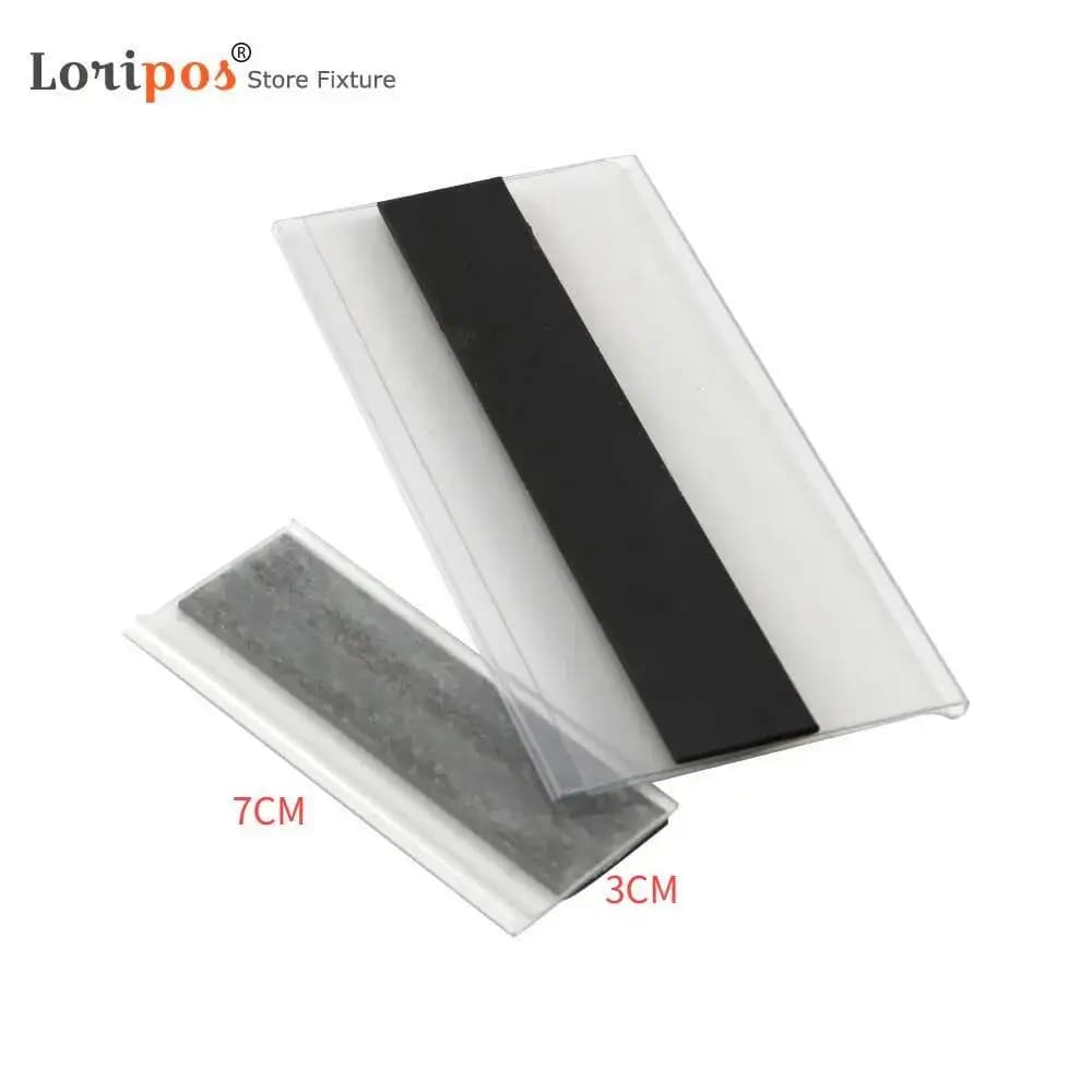 50 Pezzi 7x3cm C-line Hol-dex Portaetichette Magnetici per Scaffali, Armadietti, Cassetti e Contenitori | Loripos
