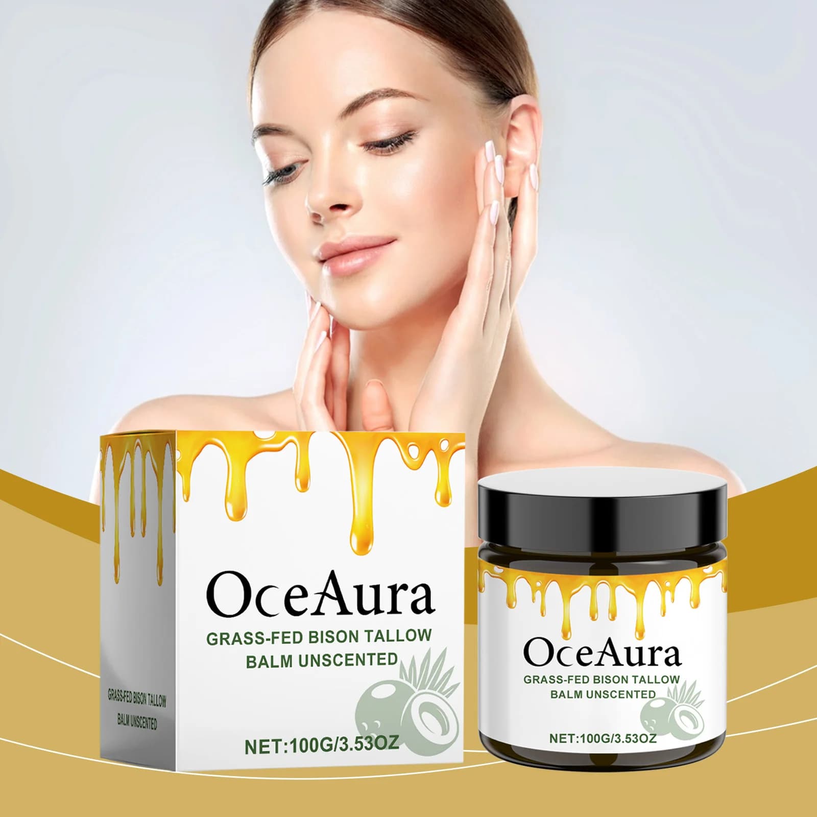 Organic balm Tallow Face Cream Nutrition Deep Moisturizing Cream Reduce Pores Antiwrinkles Smooth Cleansing Skin Care Collagen Lotion