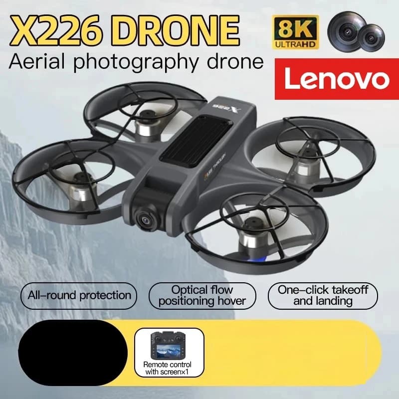Drone Lenovo X226/X226VR 8K Professionale, Elicottero Telecomandato, Aereo RC con Schermo, Quadricottero Giocattolo