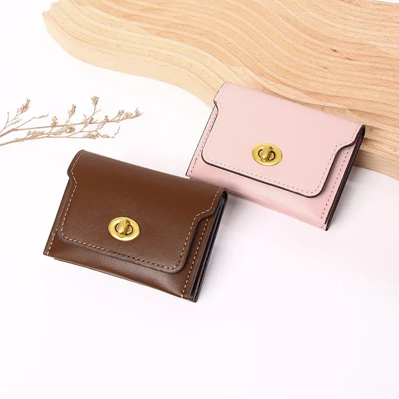 New Women's Wallet Pu Leather Wallet with Fashionable Short Closure for Women Portable Multifunctional coin purse