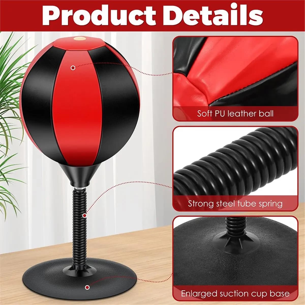 618 Mega Sale Desktop Punching Bag with Strong Suction for Stress Relief and Coordination Training