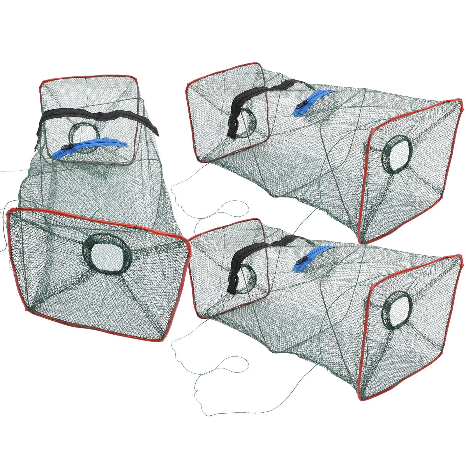 3Pcs Heavy Duty Folding Fishing Net for Lobster Crab Shrimp Crawfish Fish Outdoor Use Portable Cast Net Strong Break Resistant