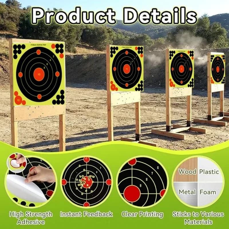 20/50pcs Self-Adhesive Target Sticker Target Paper Sports Entertainment Archery Darts Shooting Practice Supplies