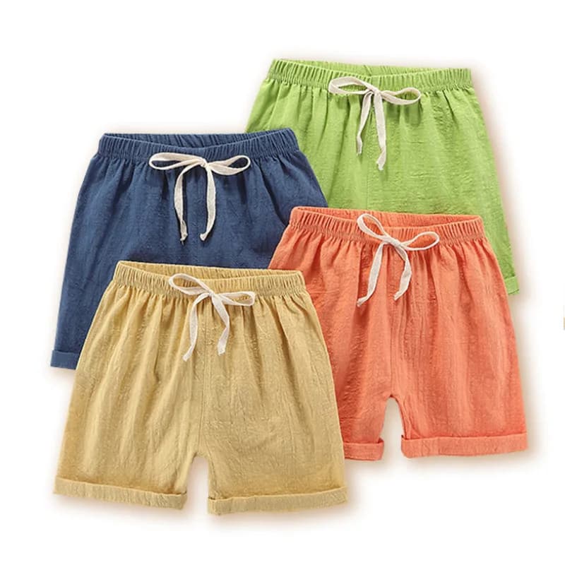 Pantaloncini per ragazzi e ragazze per bambini da 1 a 2 3 4 5 6 7 8 9 10 11 12 anni Pantaloni corti per bambini sportivi estivi in cotone e lino