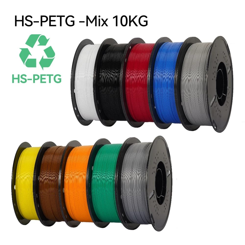 KINGROON The newest 3D PETG HS-PETG 1.75 mm High Speed 3D Printing Material Hyper PETG 5 kg 10 kg Mixed Color