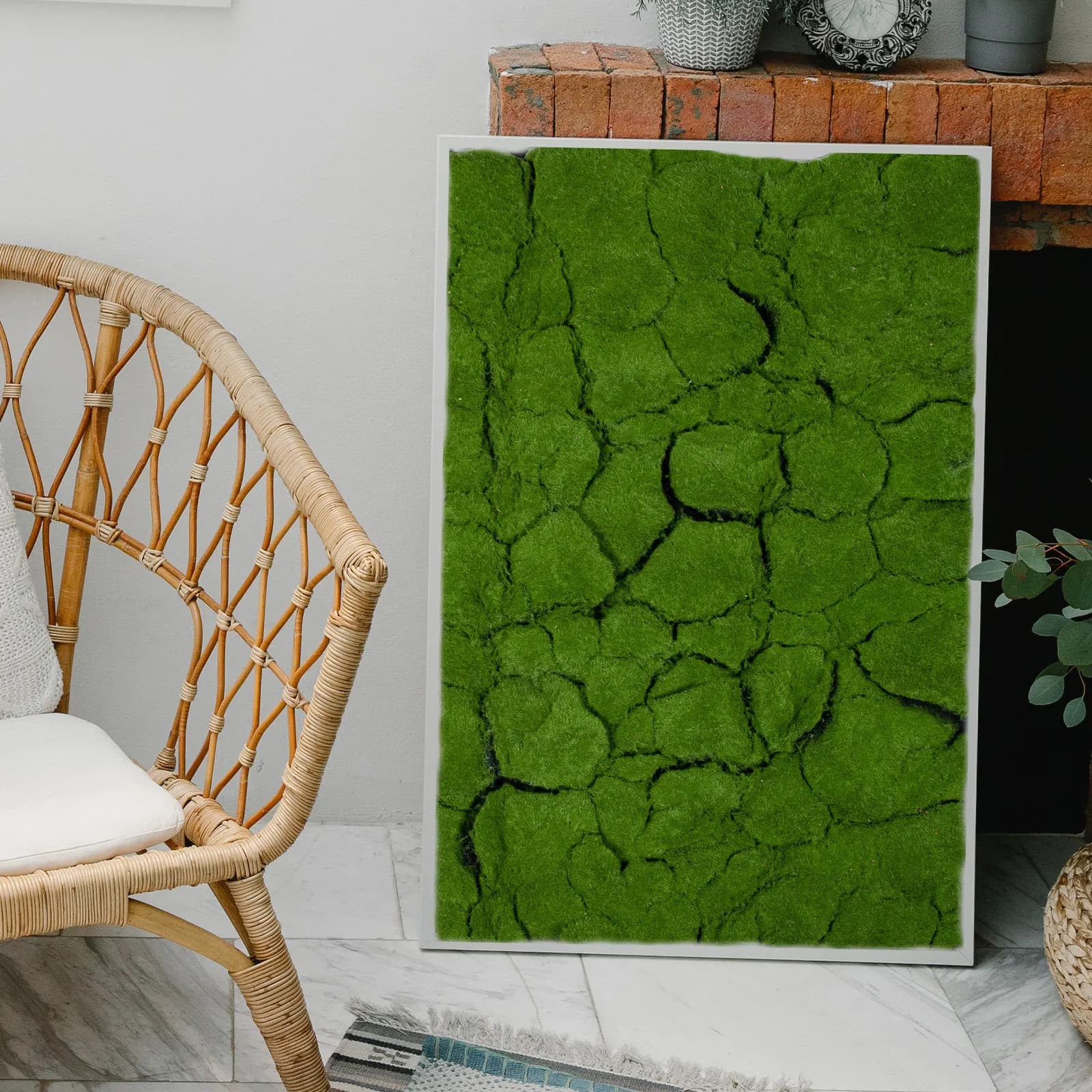 Tappeto Erboso Artificiale in Muschio Sintetico, Simulazione di Prato, Tappeto Verde Finto per Esterni, Realistico Tappeto Erboso per Giardino, Patio, Balcone