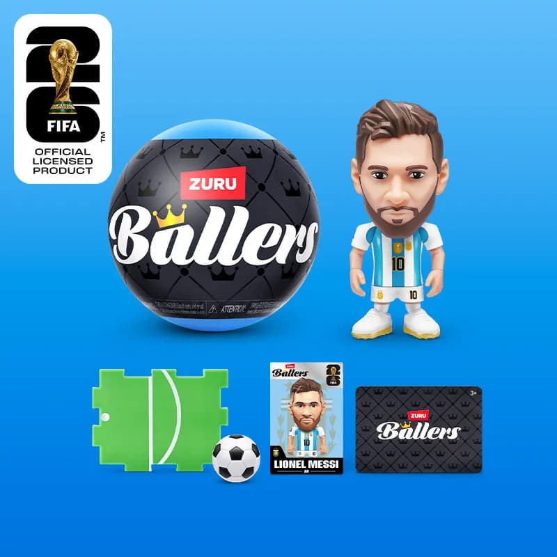 ZURU FIFA 2026 Blind Box Ufficiale con Action Figure di Calciatori Messi Mbappe, Oggetto da Collezione per Appassionati di Calcio