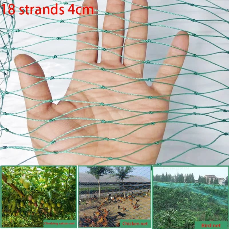 Rete Anti-Uccelli Resistente per Giardino, Recinzione Protettiva per Colture, Cervi, Gatti, Cani, Polli - Rete da Pesca Inclusa