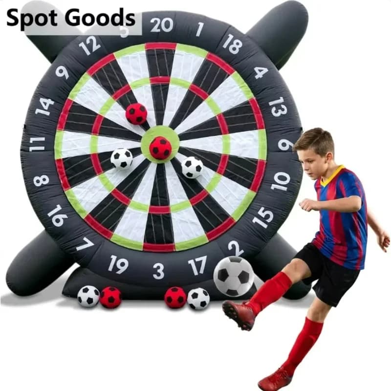 Spot Goods Inflatable Soccer Dart Board for Kids Outdoor Kick Football Target Game, Giant Football Darts, Backyard Party Toy