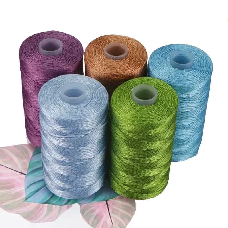 Nuovo filato estivo all'uncinetto filo di cotone sottile da 1,5 mm per borsa per maglieria a mano cappello scarpe 100g cavo di nylon colorato