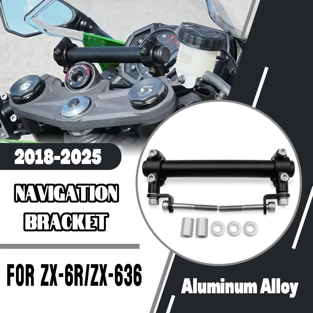 For Kawasaki ZX-6R ZX6R 636 zx6r 2018-2025 Motorcycle GPS Navigation Bracket Smartphone Holder Mobile Phone Bracket Mount Parts