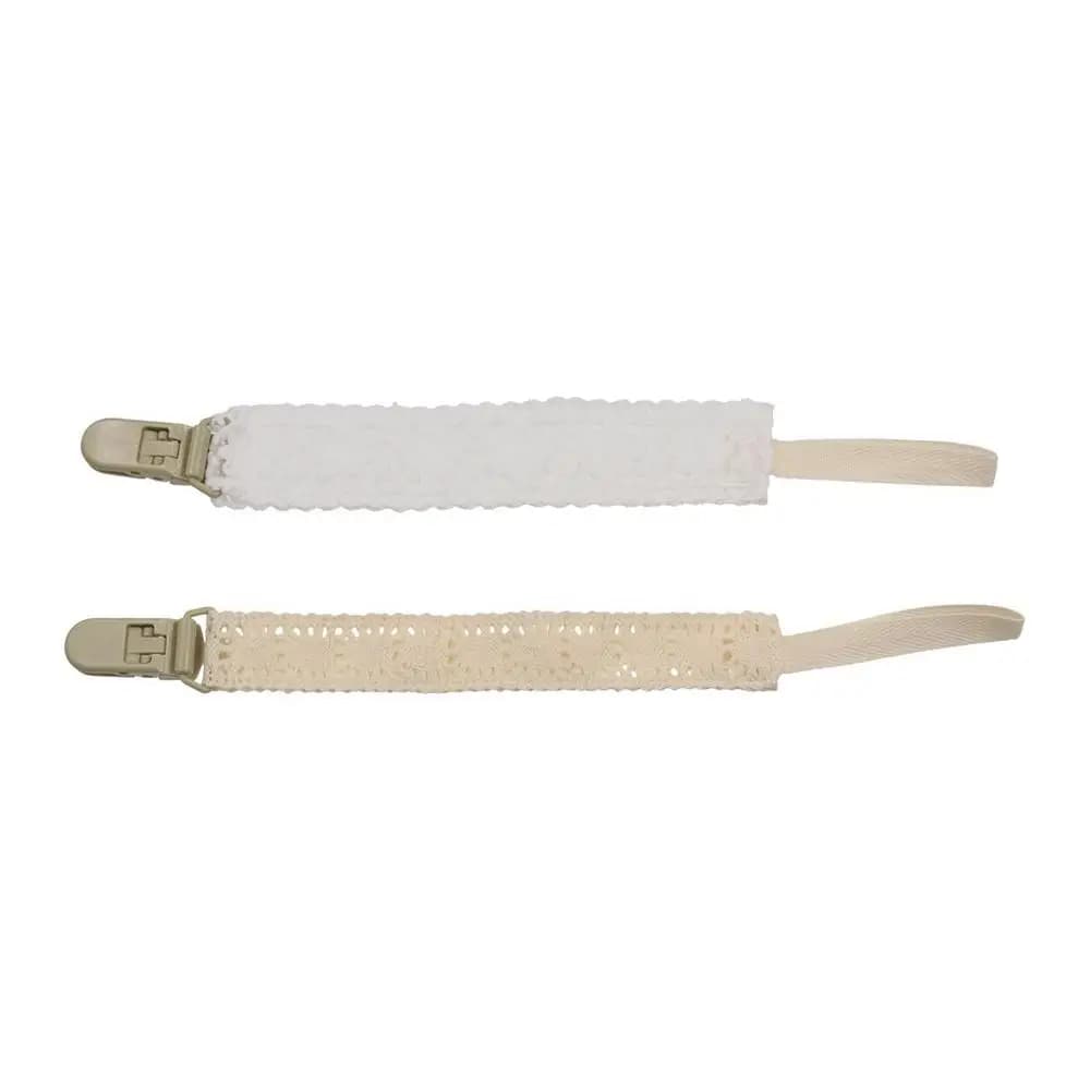Catenella Portaciuccio in Pizzo Floreale Regolabile per Neonati e Bambini, Clip per Ciuccio e Cinghie per Massaggiagengive