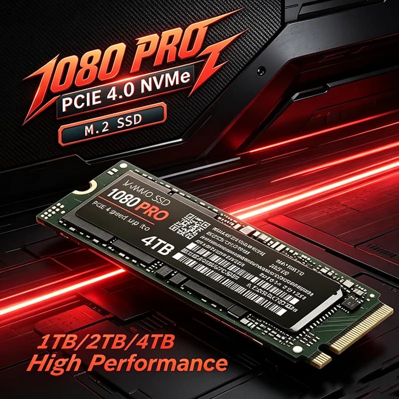 512GB 1TB 2TB 4TB Hot Sale 1080Pro PCle 4.0 NVMe M.2 SSD 7450MB/s Read Speed Fast Original Low Latency for Laptop Gaming PCs