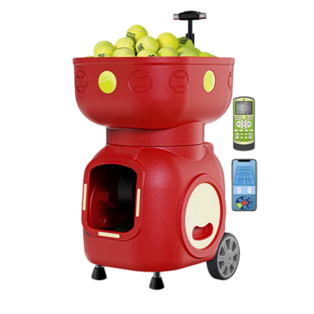 Lanciatore di Palline da Tennis Portatile con Controllo Intelligente Wireless per Allenamento Professionale, Alimentatore Automatico per Pratica sul Campo