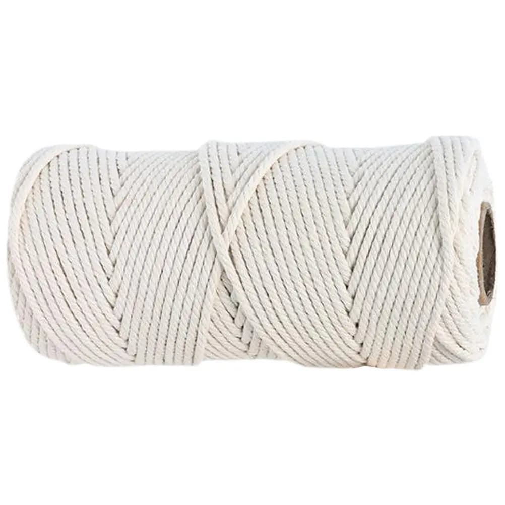 1 Roll High Quality Cotton Macrame Cord 5Mm Perfect for DIY Macrame Wall Hangings Plant Hangers Dreamcatcher Lampshade Tapestry