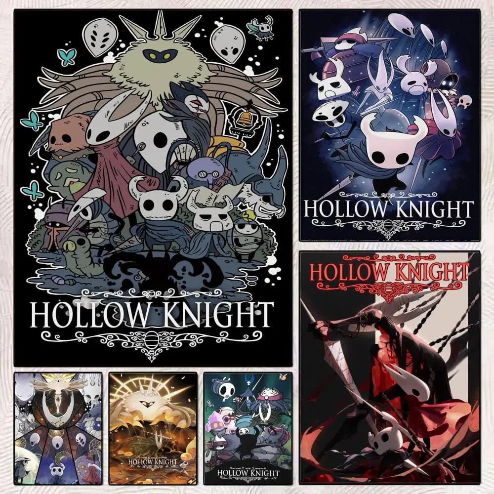 Classic Game H-Hollow Knight Painting Calligraphy Modern Canvas Poster Wall Art Aesthetic Bedroom Decor for Cafe Home Gift