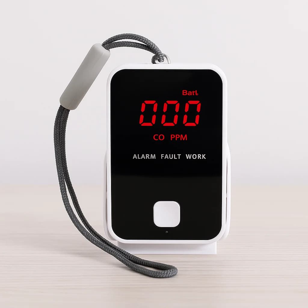 Rilevatore di CO Portatile con Allarme | Sensore di Monossido di Carbonio a Batteria | Dispositivo di Avvertimento di Sicurezza per Campeggio all'Aperto 85dB | Display LED