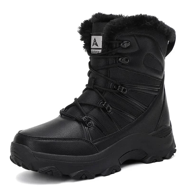 Scarpe da Trekking Stivali Invernali per Uomo Stivali Militari Foderati Stivali Tattici da Esterno Spessi Stivali da Esercito