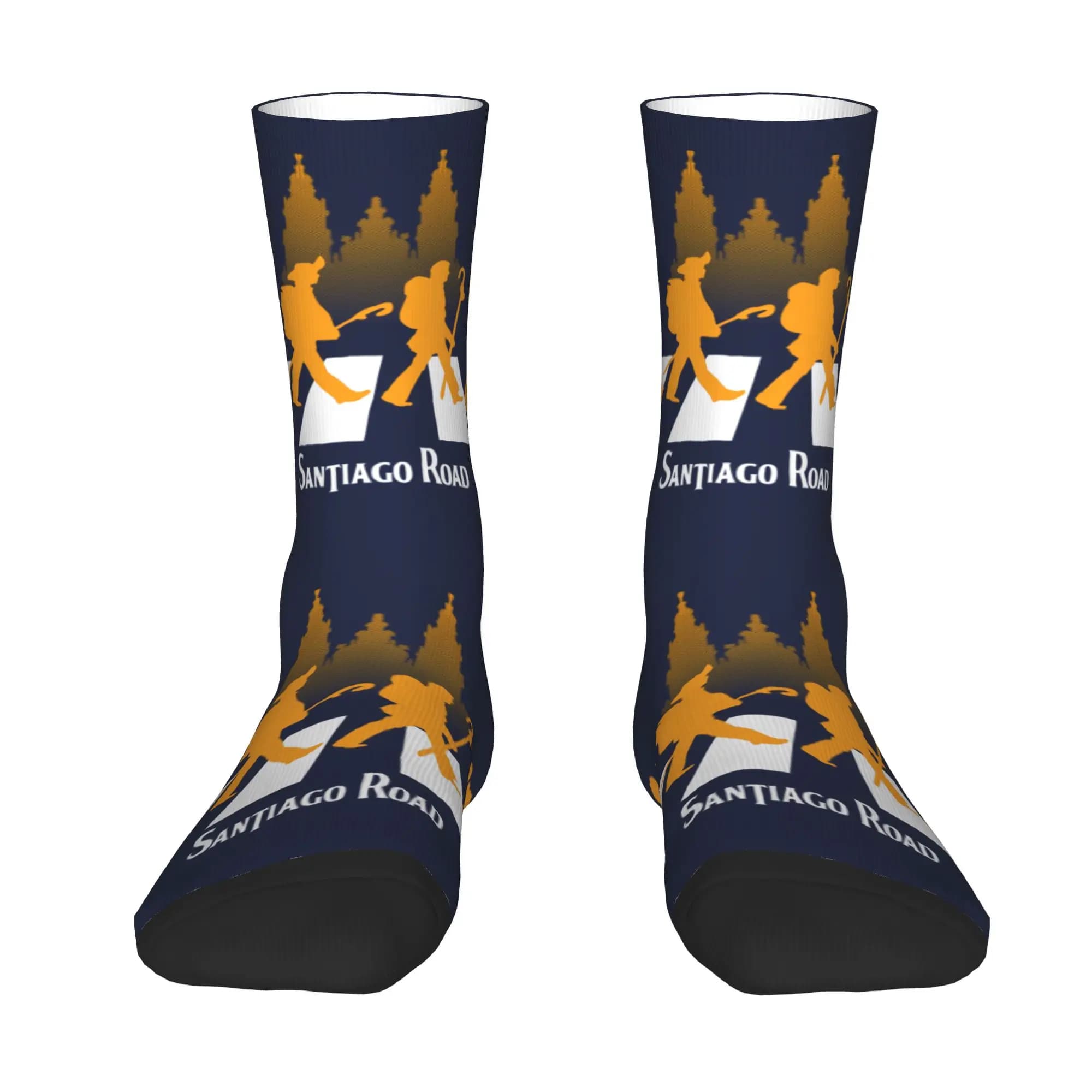 Custom Fashion Print Santiago Road Socks for Women Men Stretch Summer Autumn Winter Crew Socks