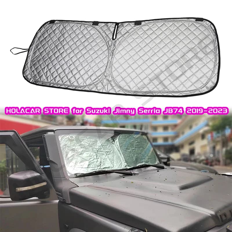 Parabrezza anteriore auto parasole copertura parabrezza visiere parasole per Suzuki Jimny Serria JB74 JB64 2019 2020 2021 2022 2023 Gen 4