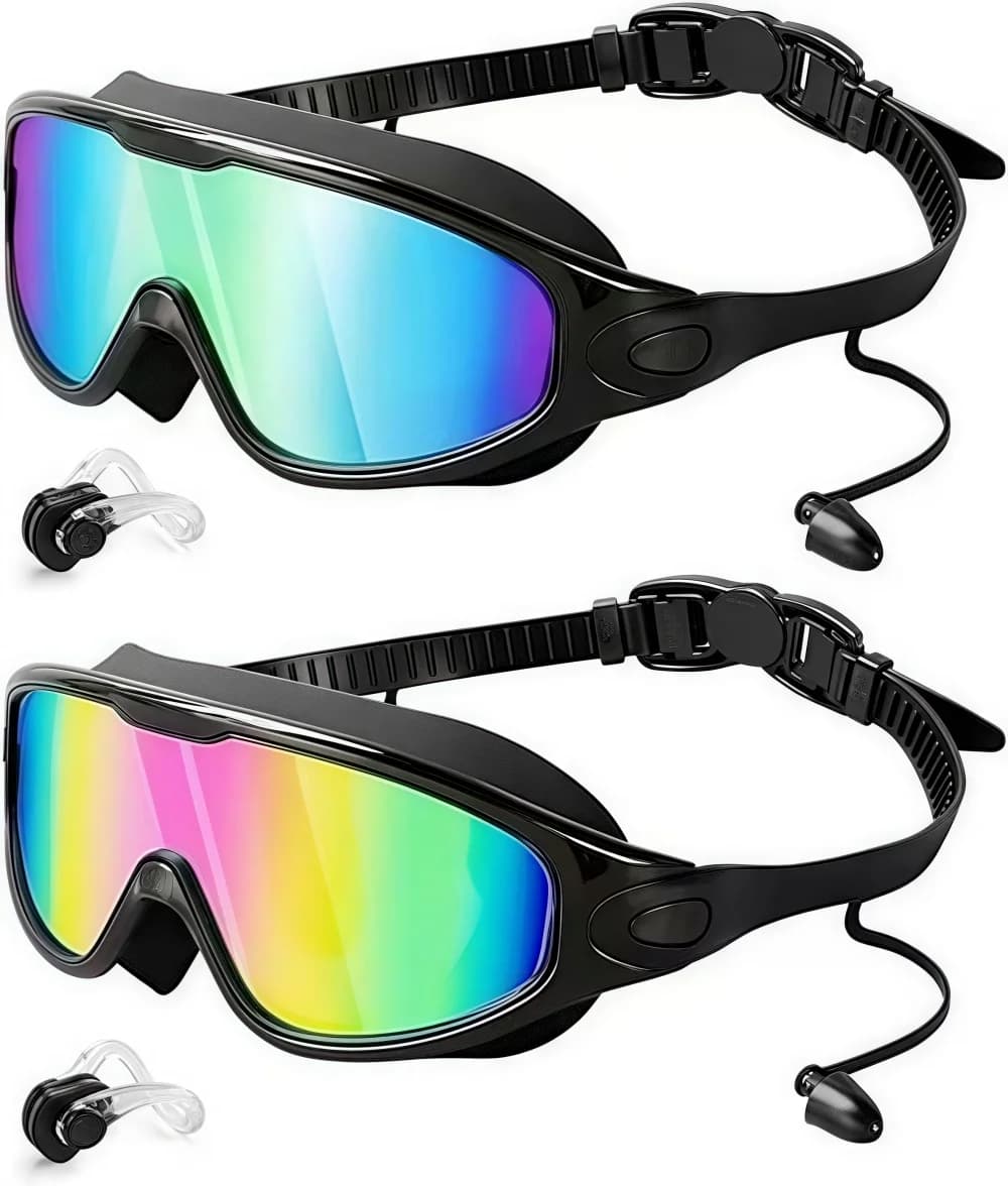 Swimwear with Large Frame Electrolytic Swimwear Anti-fog Adults for Women Man Silicone Glasses