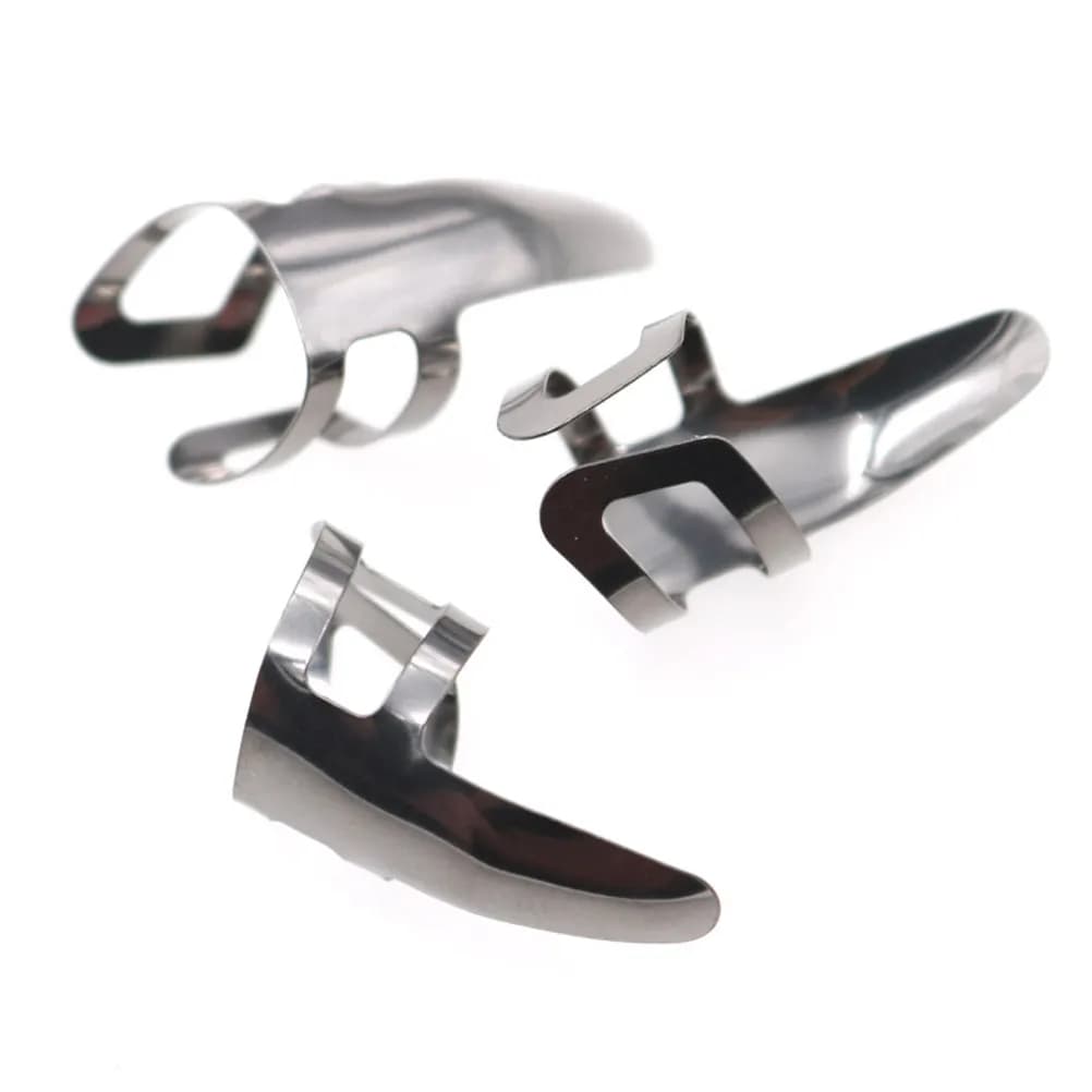 9Pcs Stainless Steel Finger Picks Forefinger Single Pick Guitar Bass Nail Plectrums Protective Comfortable Music Gifts