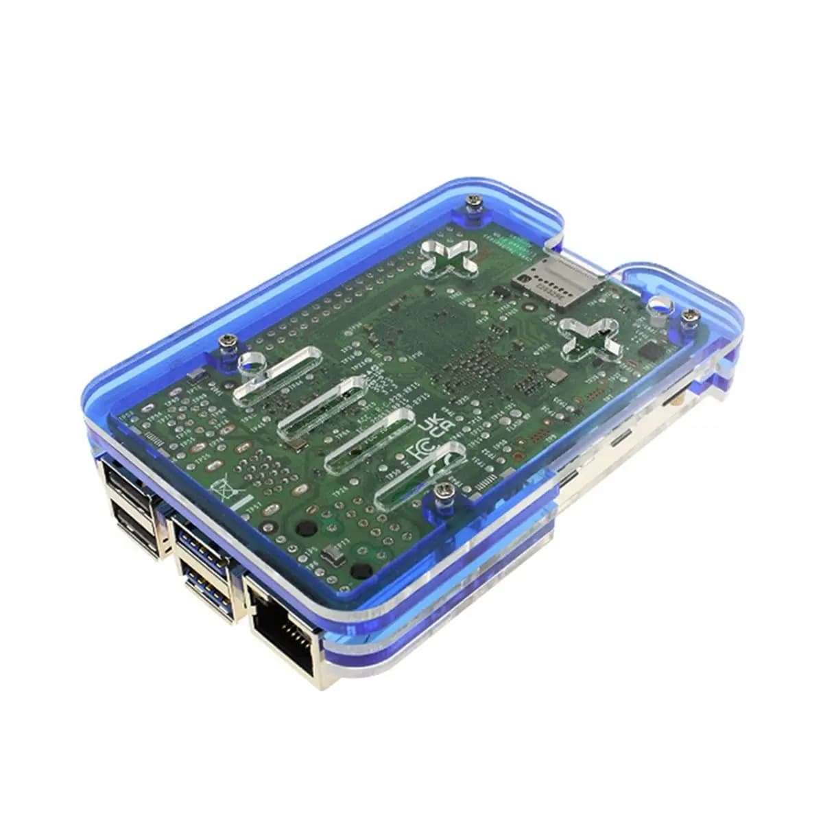 [VALUE PACK]For 5 Acrylic Case with Aluminum Heat Sink Supports Active Cooler for RPi 5 Accessories Black