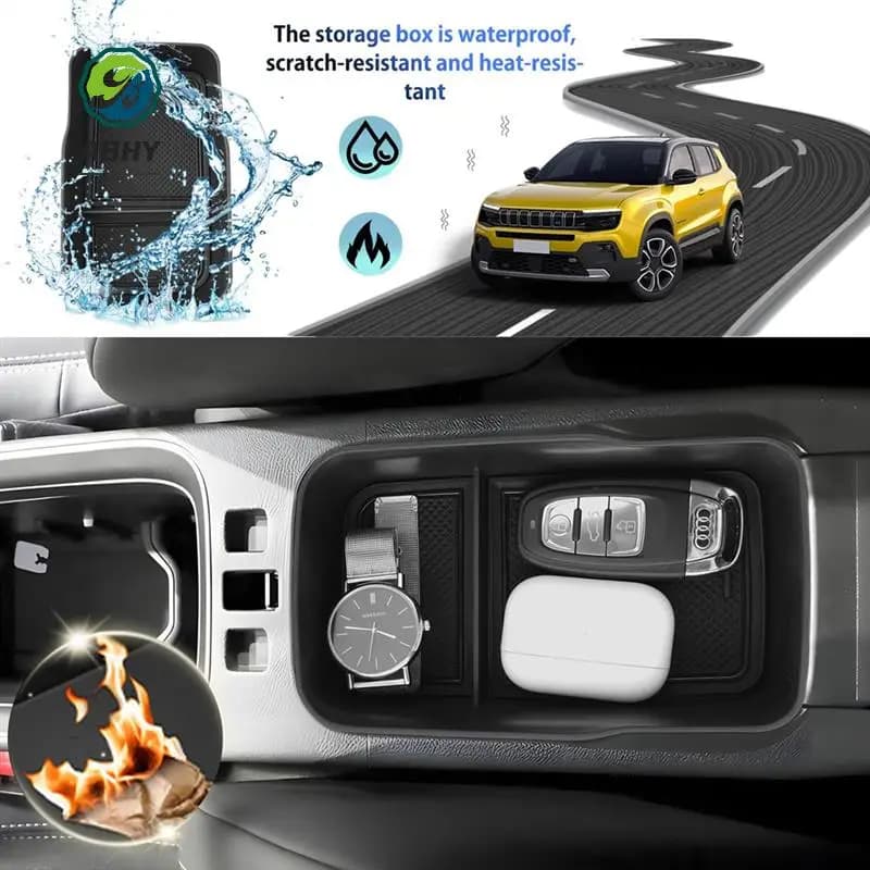 ABHY-Centre Console Organizer Bracciolo Scatola di Immagazzinaggio Vassoio Per Jeep Avenger EV 2023 2024 Portaoggetti Accessori Interni