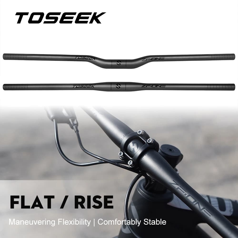 Manubrio in carbonio TOSEEK ZF-ONE per MTB, 31.8*580-720/740/760mm, nero opaco, accessori per mountain bike