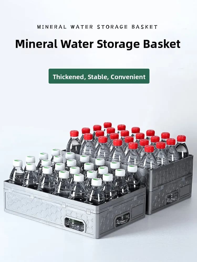 Organizzatore per Bottiglie d'Acqua da Auto, Portabottiglie in Plastica per 24 Bottiglie d'Acqua Minerale, Soluzione Versatile per la Casa