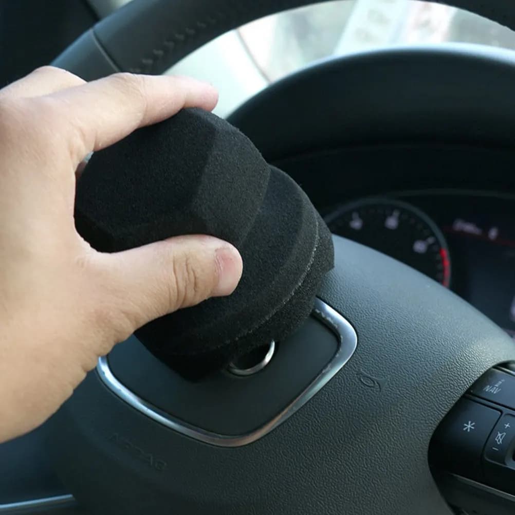 Set di 4 Spugne per Lucidatura Auto con Motivo Ondulato, Spugne per Ceratura Veicoli, Dettagli e Lucidatura Pneumatici